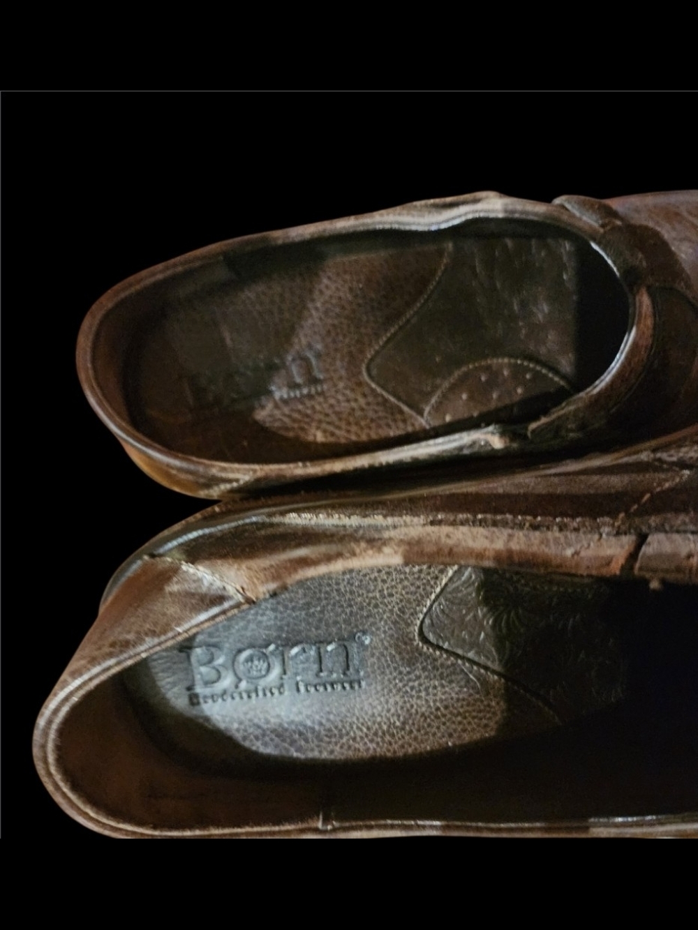 Born Women's Brown Leather Slip-On Shoes